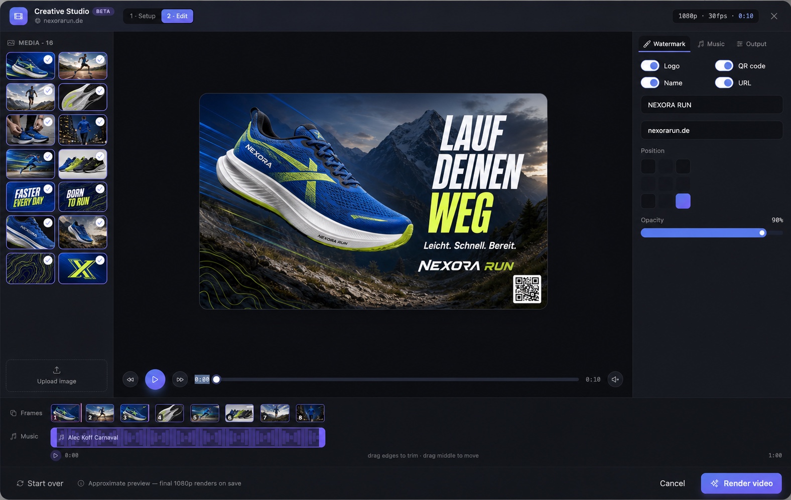 everscreen Creative Studio — video editor